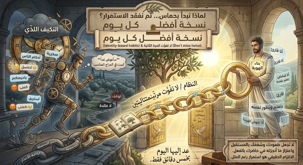 image about لماذا نبدأ بحماس... ثم نفقد الاستمرار؟
