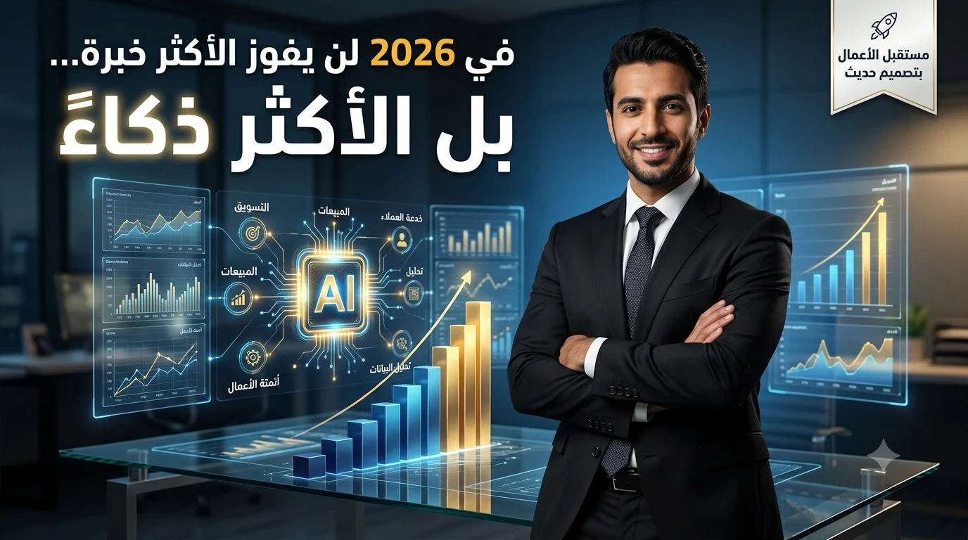 image about في 2026 لن يفوز الأكثر خبرة... بل الأكثر ذكاءً: كيف غيّر الذكاء الاصطناعي وأتمتة الأعمال قواعد المنافسة؟
