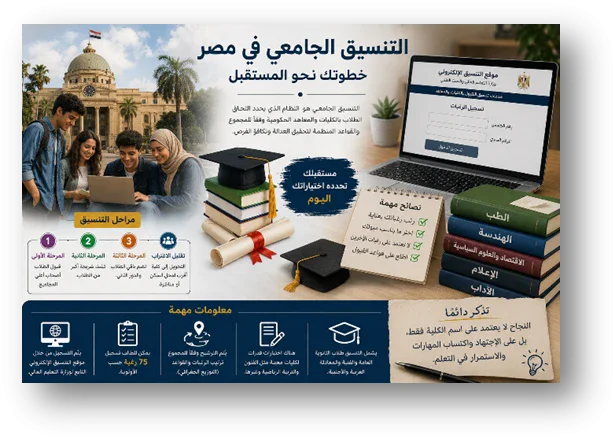 image about التنسيق الجامعي في مصر.. البوابة التي تحدد مستقبل الطلاب