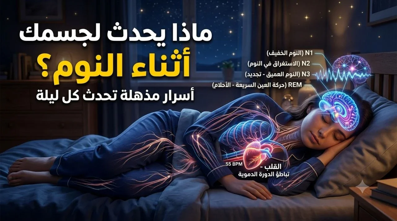 image about ماذا يحدث لجسم الإنسان أثناء النوم؟ رحلة مذهلة داخل الجسم والعقل