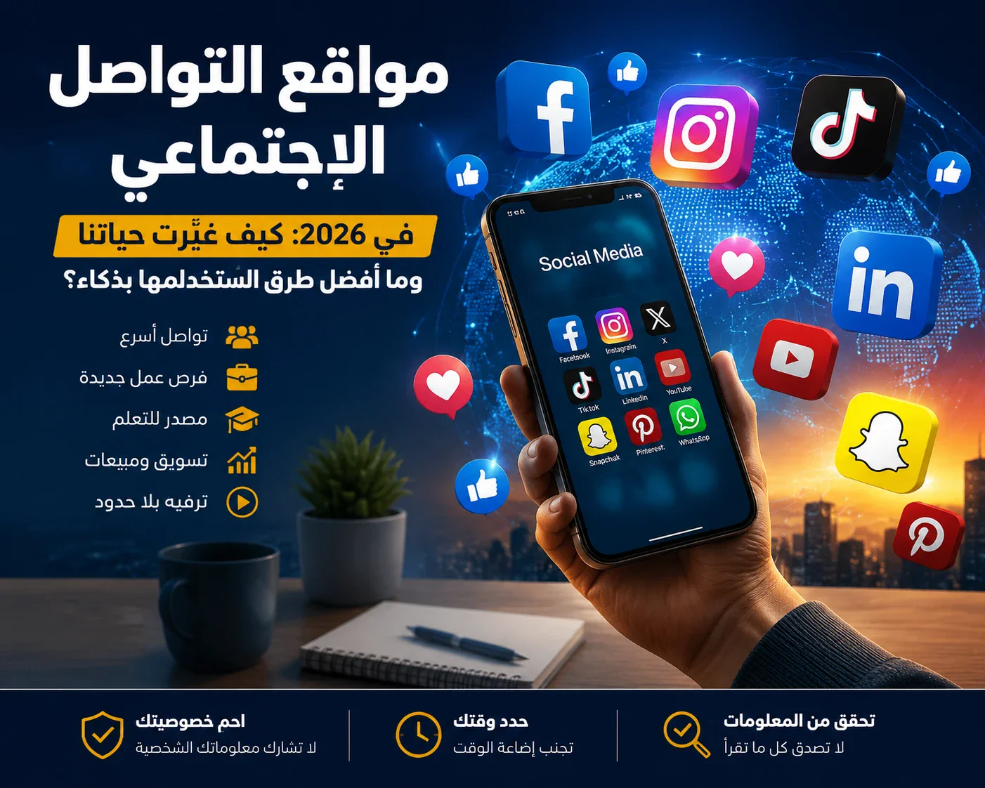image about مواقع التواصل الاجتماعي في 2026: بين الفرص الكبيرة والتحديات اليومية