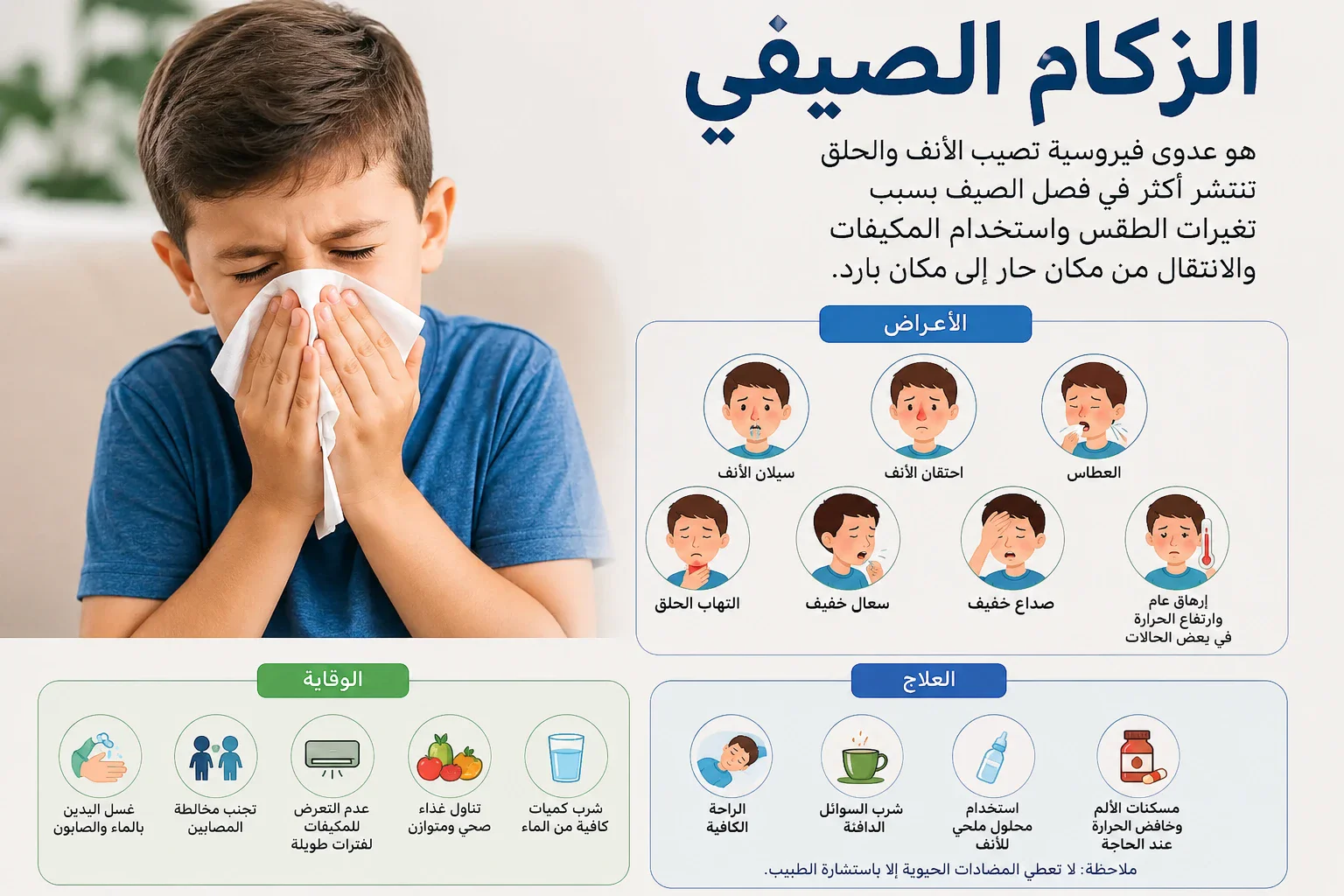 image about الزكام الصيفي عند الأطفال