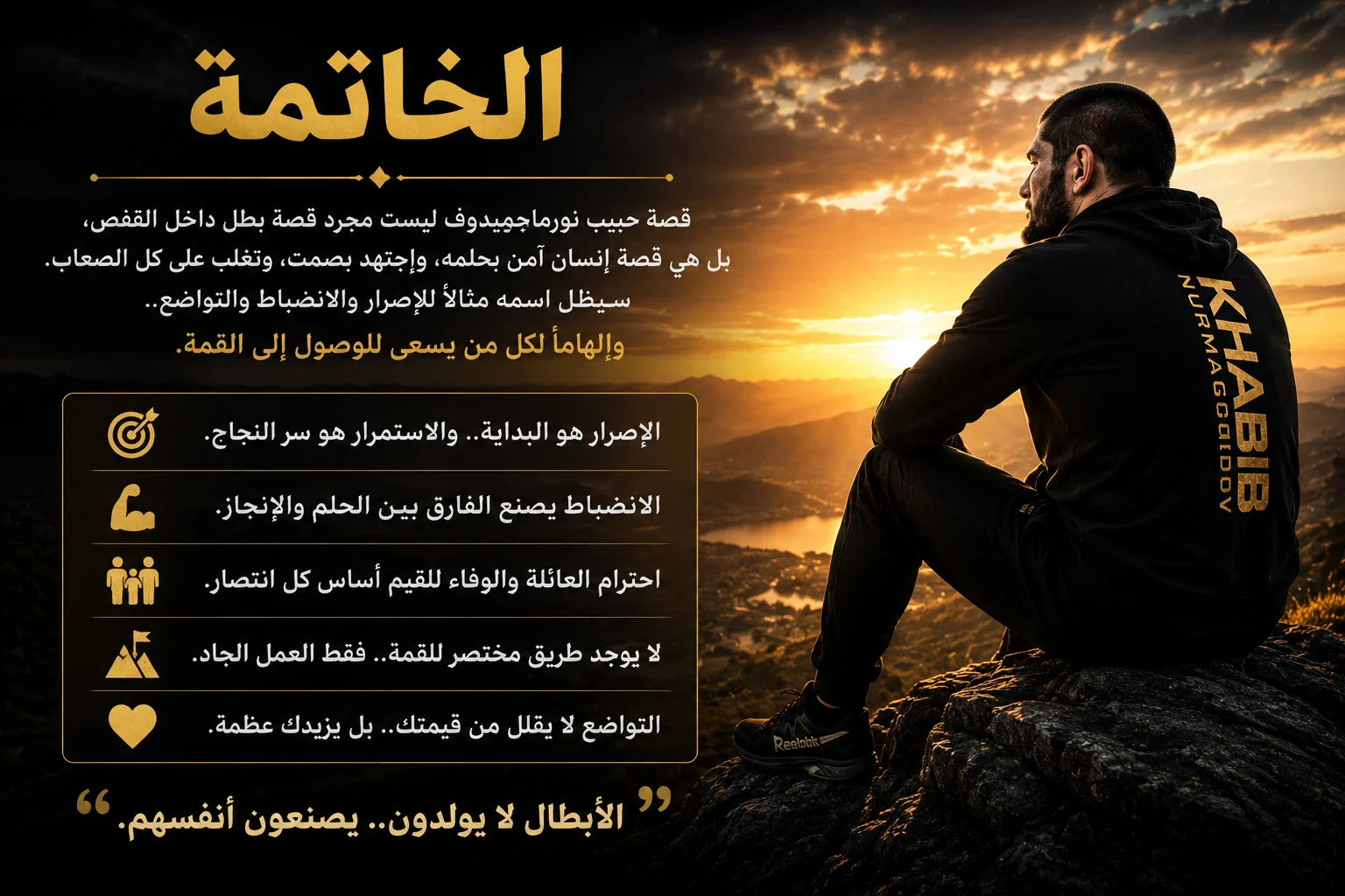 image about من راعي أغنام في جبال داغستان إلى أسطورة لا تُهزم.. قصة نجاح حبيب نورمحمدوف التي ألهمت العالم