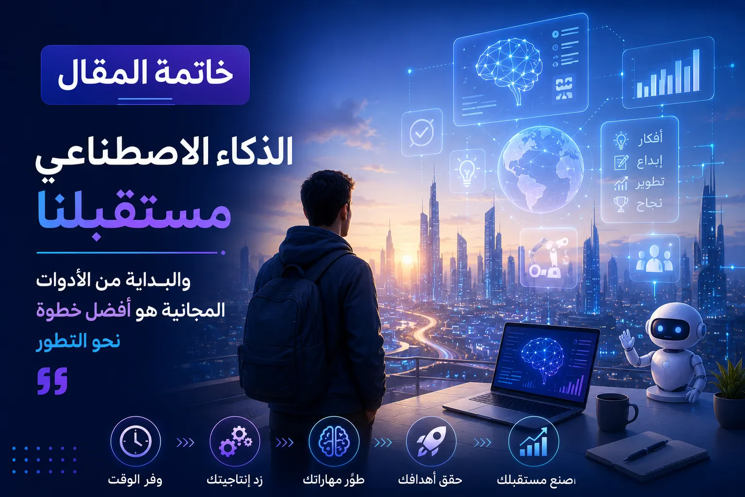 image about "أفضل 10 أدوات ذكاء اصطناعي مجانية في 2026 ستوفر عليك ساعات من العمل"