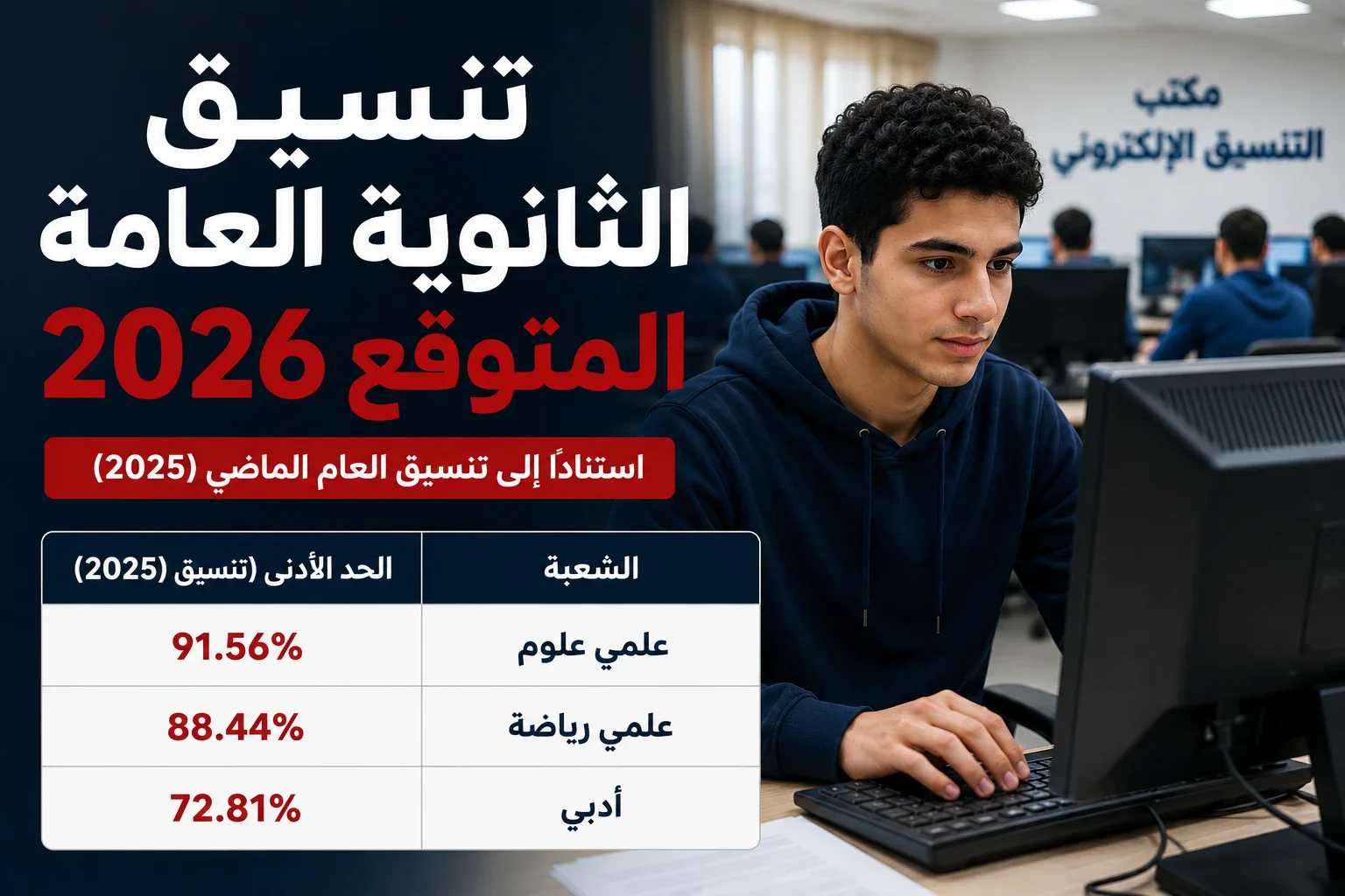 image about 🚨 تنسيق الثانوية العامة 2026.. هل يرتفع أم ينخفض؟ تعرف على تنسيق العام الماضي وأول المؤشرات قبل إعلان النتيجة