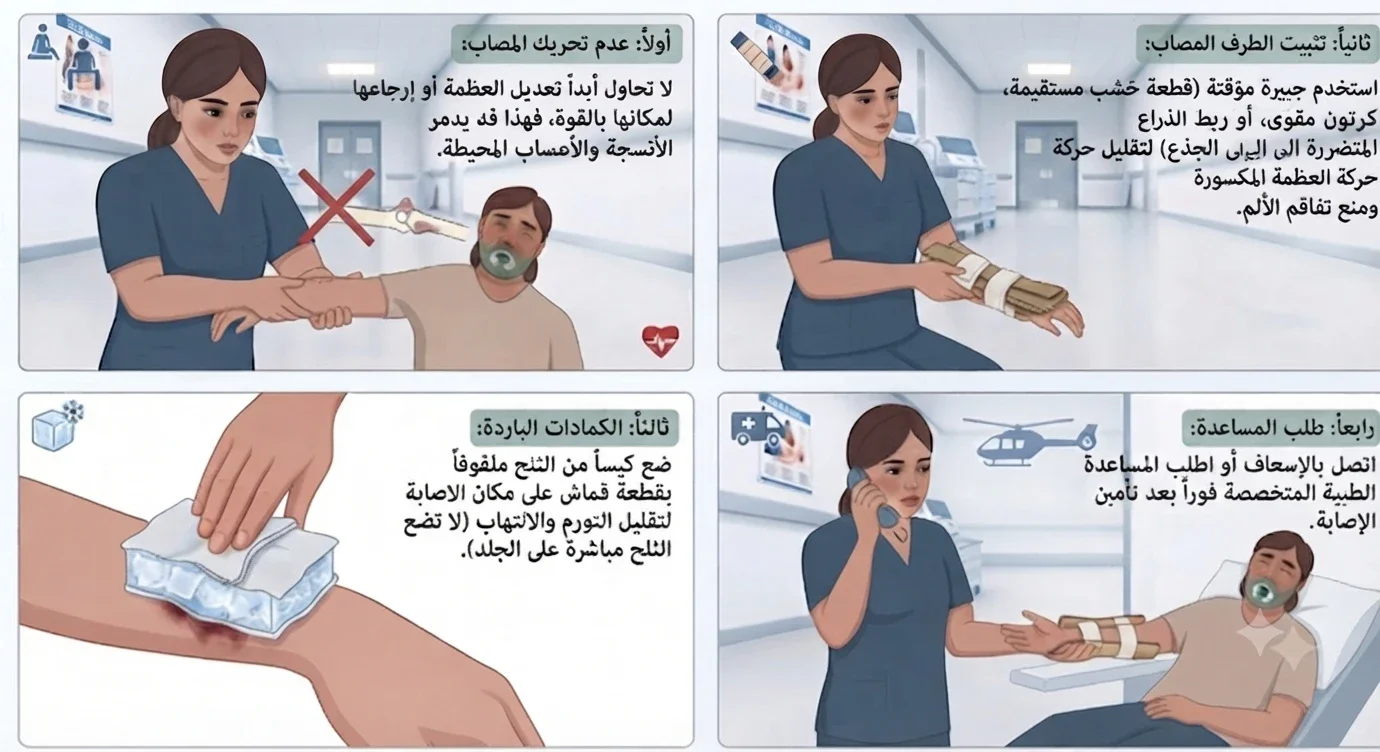 image about الإسعافات الأولية للإصابات الجسدية والصدمات: كيف تتعامل مع الكسور والحروق والجروح باحترافية؟