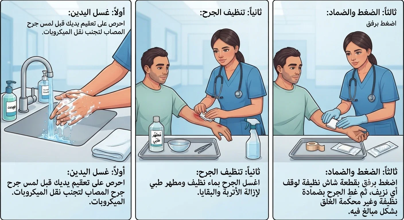 image about الإسعافات الأولية للإصابات الجسدية والصدمات: كيف تتعامل مع الكسور والحروق والجروح باحترافية؟