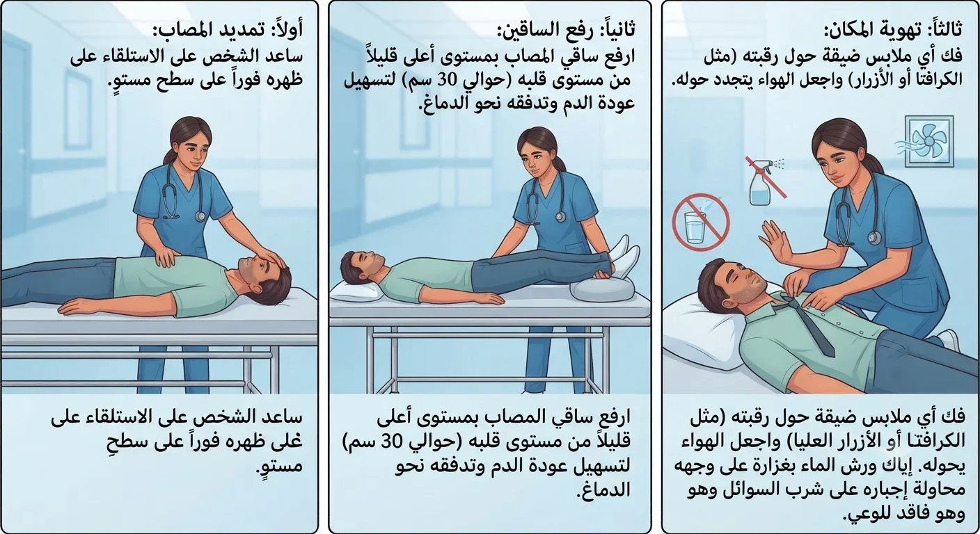 image about الإسعافات الأولية للحالات المرضية المفاجئة: كيف تتصرف بحكمة عند الإغماء والنوبات القلبية؟
