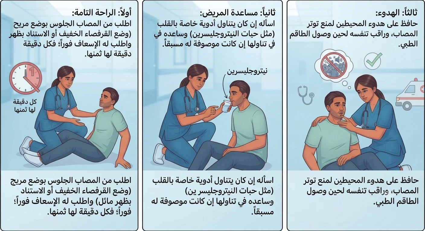 image about الإسعافات الأولية للحالات المرضية المفاجئة: كيف تتصرف بحكمة عند الإغماء والنوبات القلبية؟
