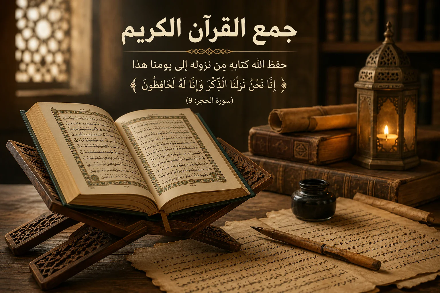 image about كيف تم جمع القرآن الكريم؟ القصة الكاملة لحفظ كتاب الله منذ نزوله حتى جمعه في المصحف