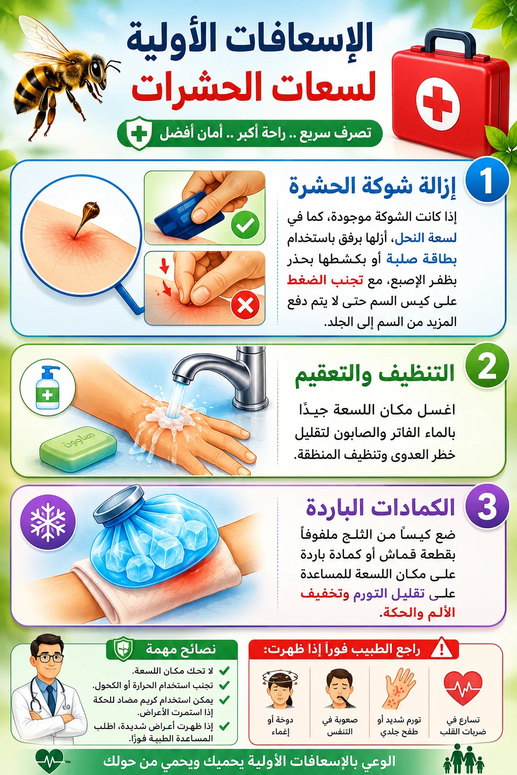 image about الإسعافات الأولية للتسمم ولسعات الحشرات: كيف تتصرف في أخطر المواقف المنزلية؟
