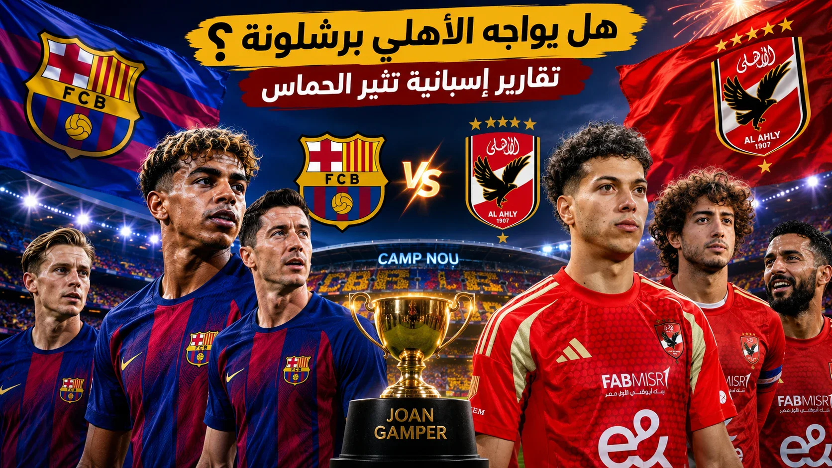 image about برشلونة يقترب من اختيار الأهلي لكأس خوان غامبر 2026.. ماذا قالت الصحافة الإسبانية؟