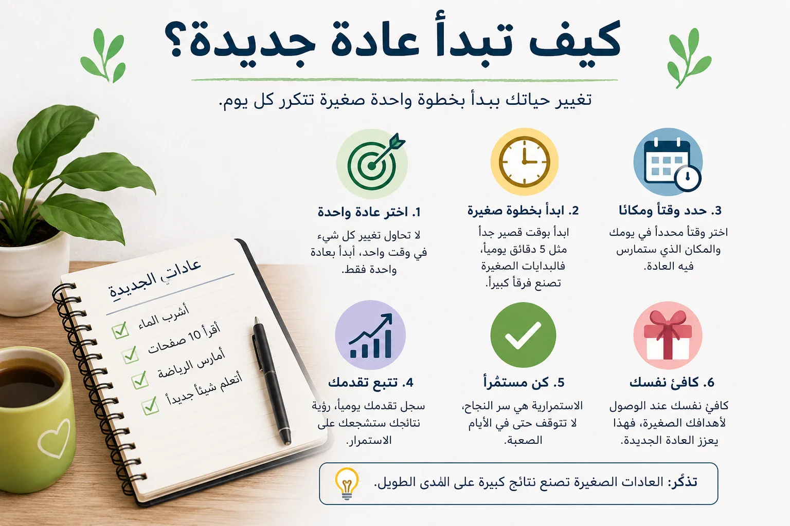 image about كيف تغير العادات اليومية الصغيرة حياتك إلى الأفضل؟