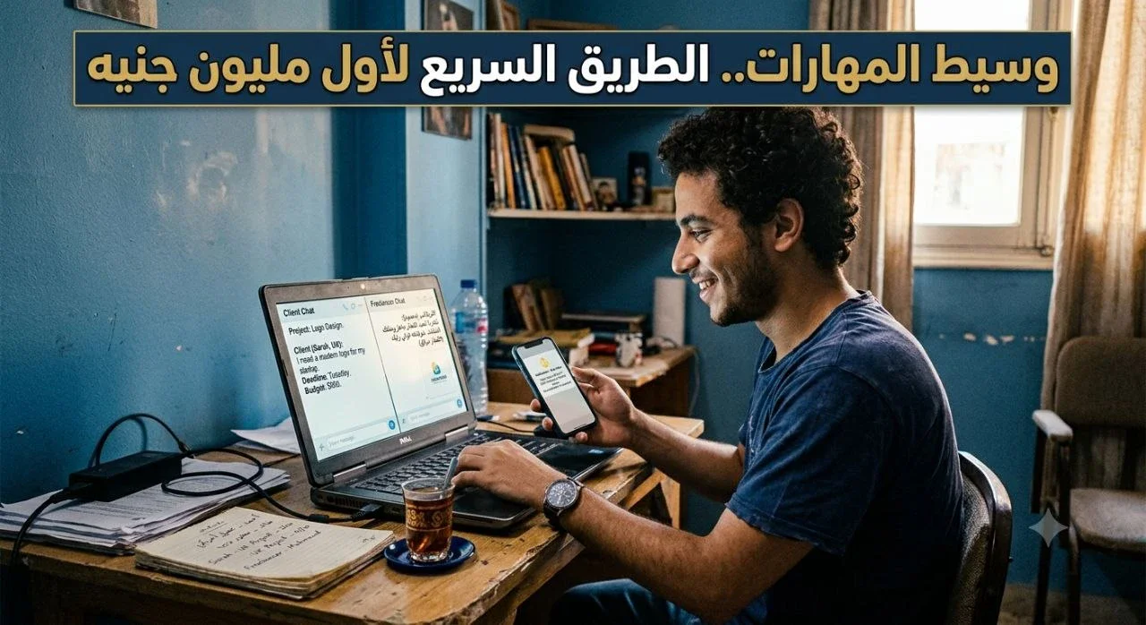 image about 💸 إزاي تبقى وسيط مهارات وتكسب من غير ما تعرف أي حاجة؟ (المشروع اللي هيكسبك مليون في 2026)