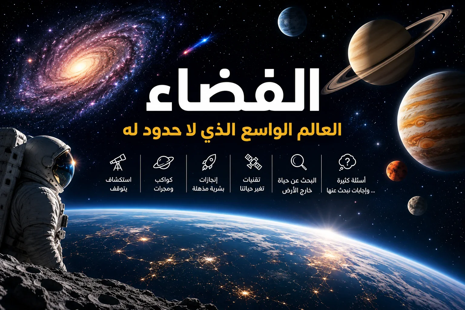 image about الفضاء العالم الواسع الذي لا حدود له