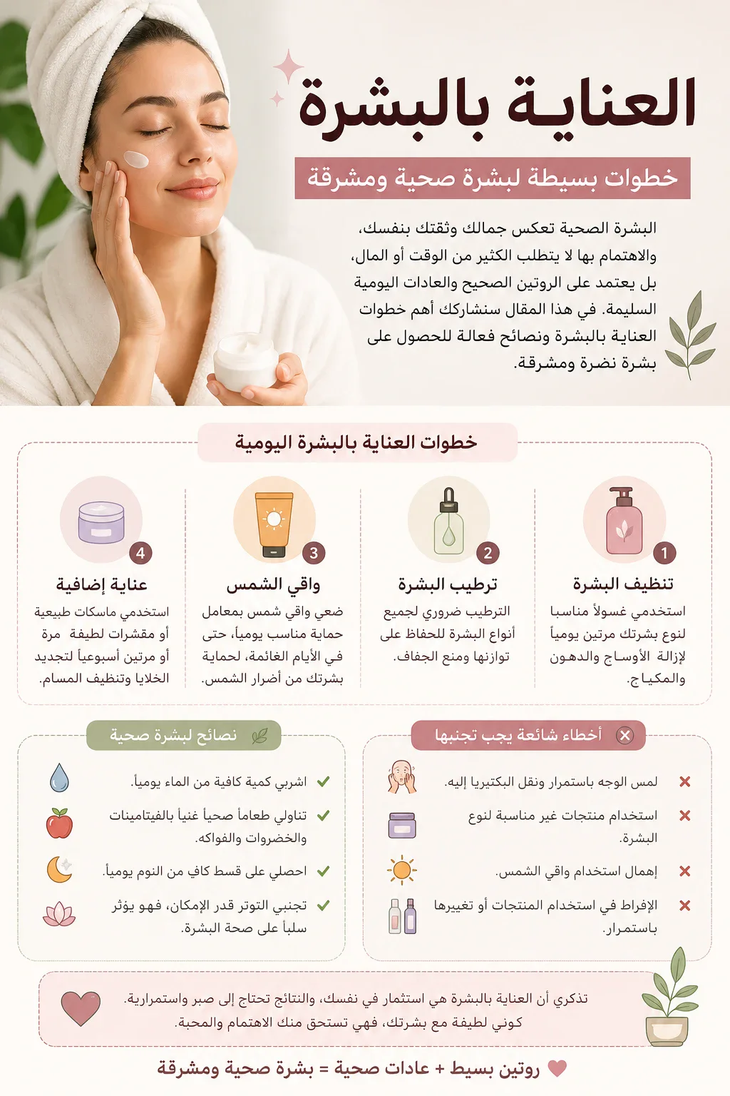 image about أخطاء العناية بالبشرة التي تمنعك من الحصول على بشرة صحية وكيف تتجنبها