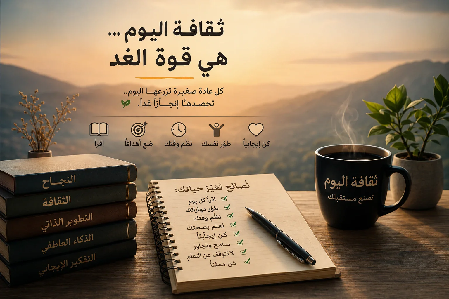 image about 🌟 ثقافة النجاح تبدأ من العادات الصغيرة.. 10 نصائح تغيّر حياتك للأفضل