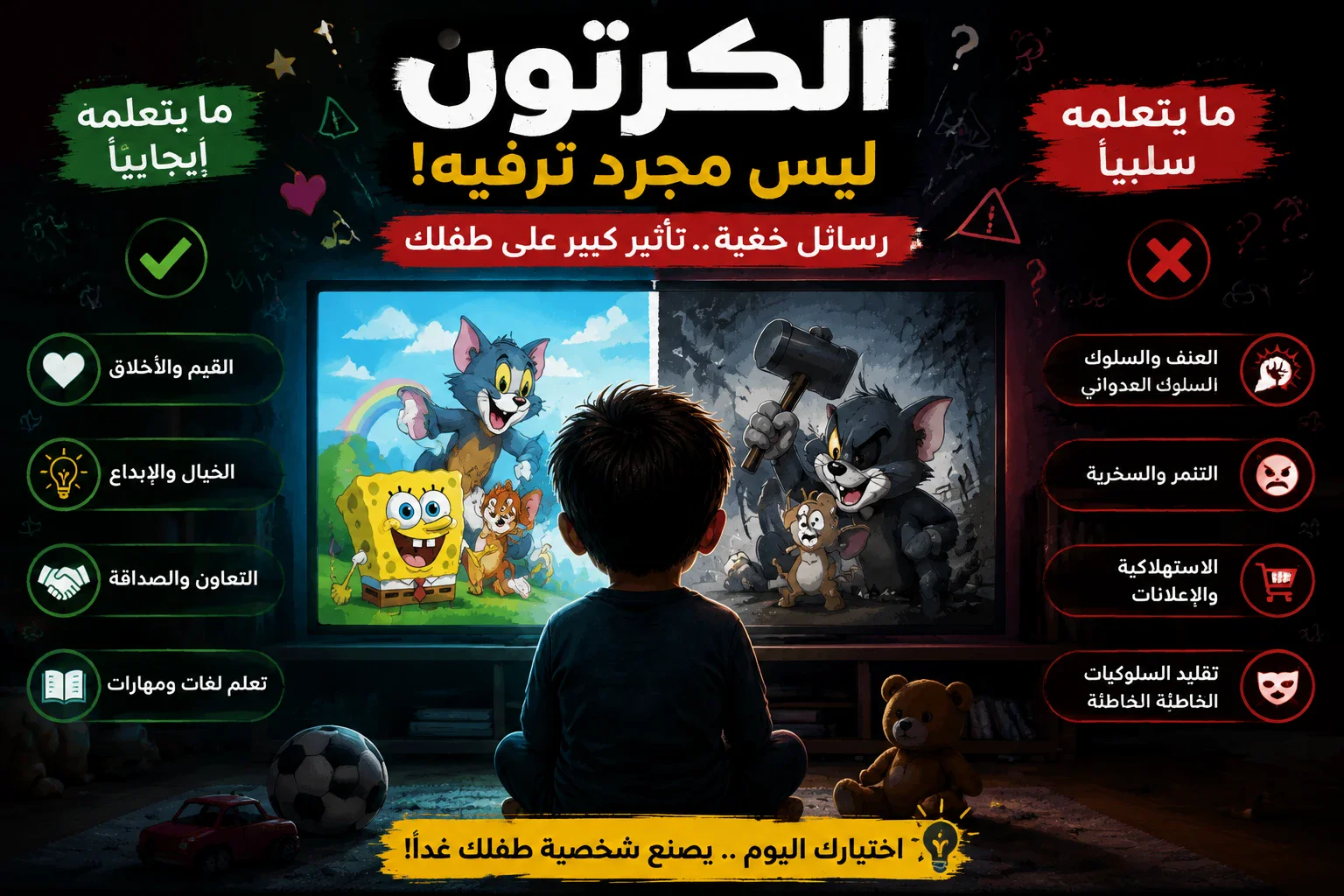 image about هل يشاهد طفلك الكرتون أم يتعلم منه؟ حقائق صادمة عن الرسائل الخفية في أفلام الكرتون