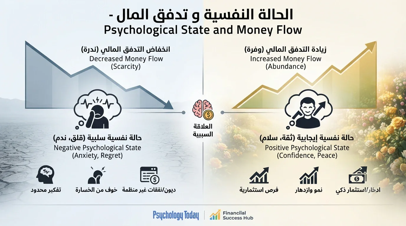 image about  الحالة النفسية وتدفق المال