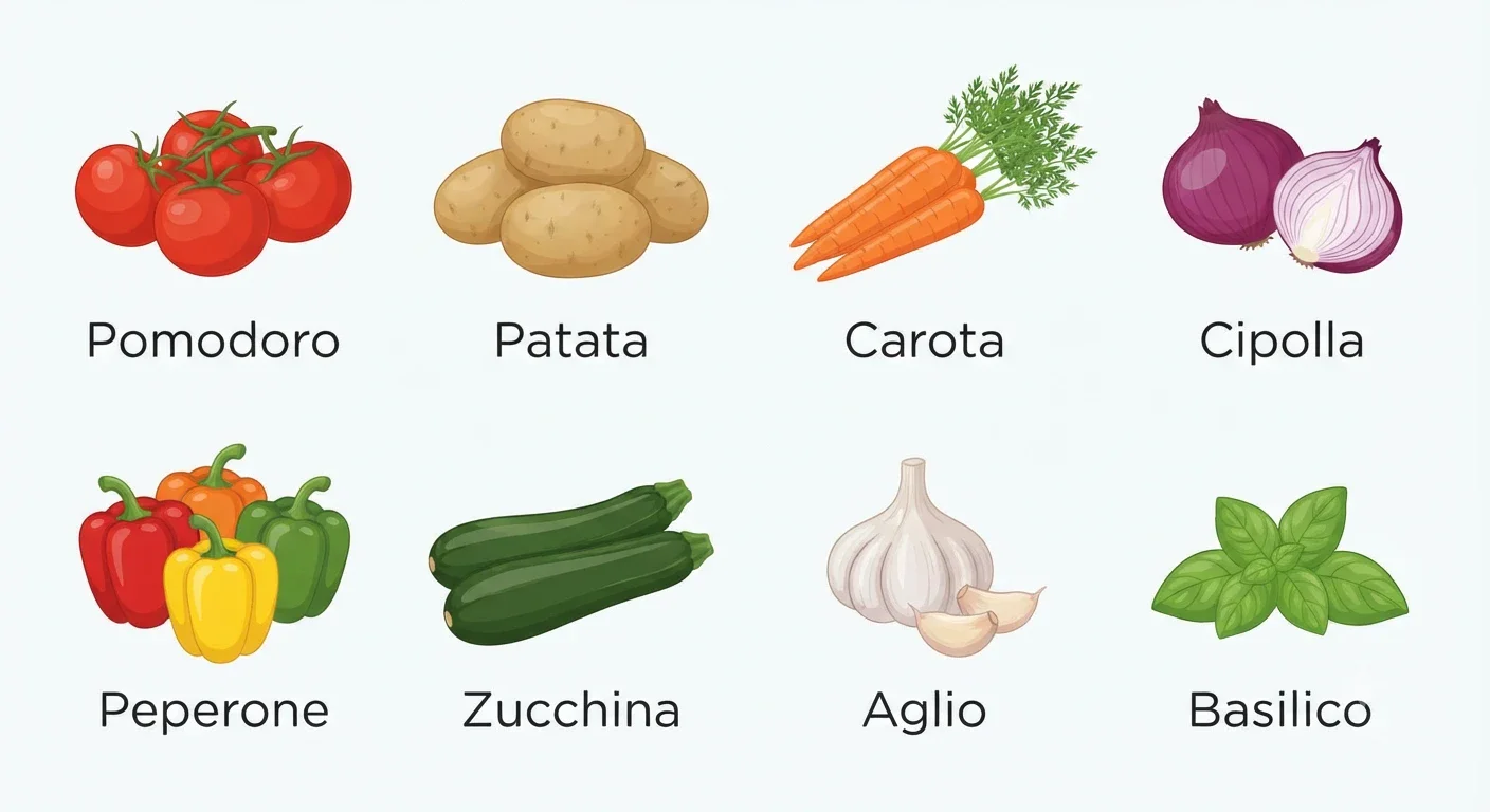 image about أسماء الخضروات بالإيطالية مع النطق والترجمة 