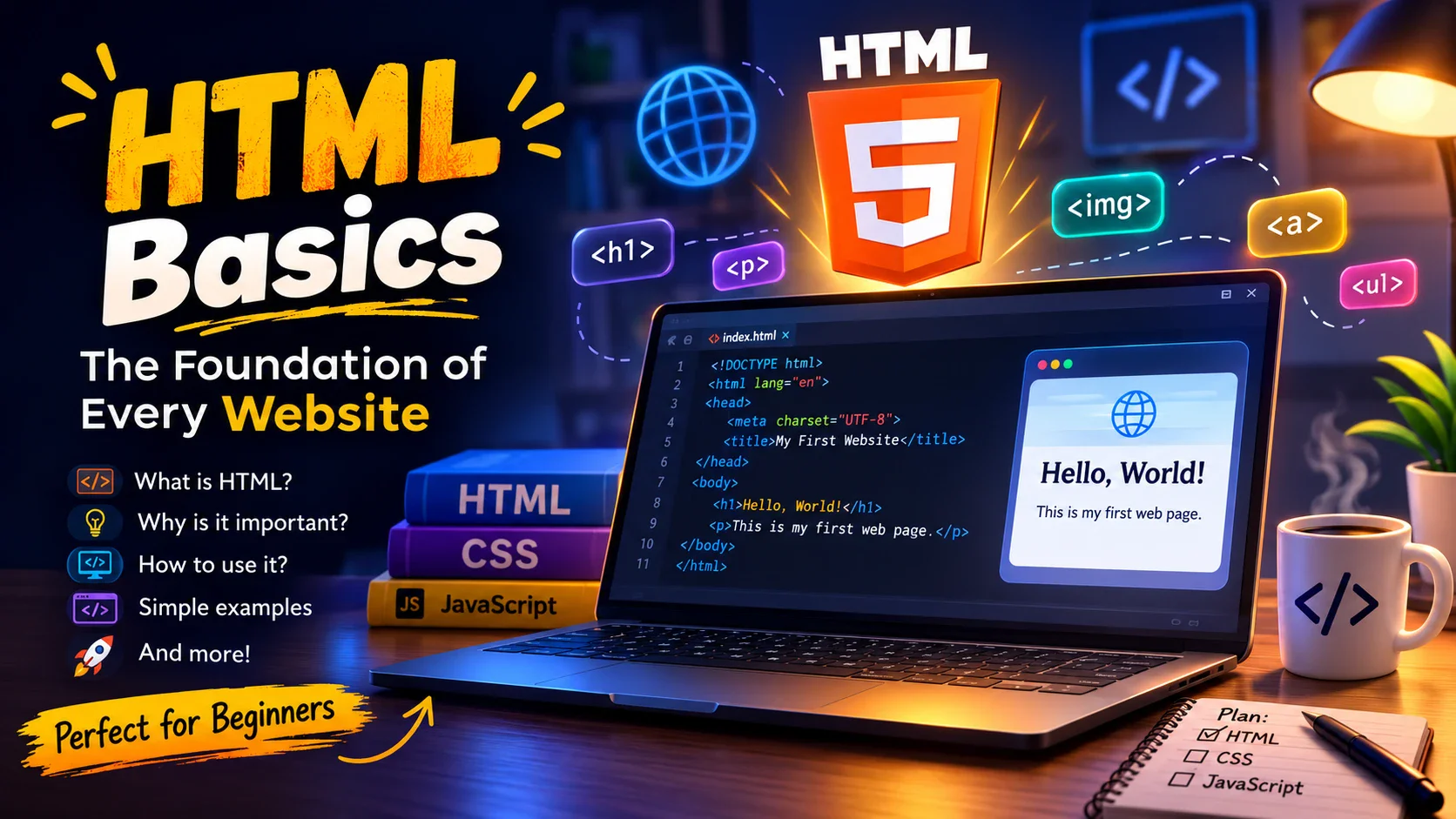 image about أساسيات HTML: الأساس الذي يقوم عليه كل موقع إلكتروني