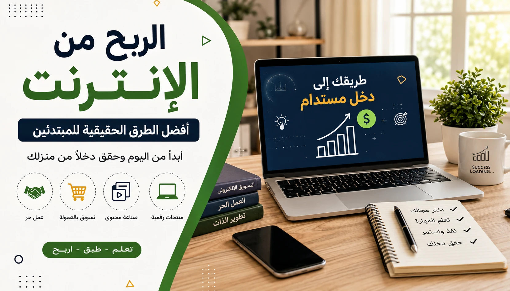 image about الربح من الإنترنت في 2026: أفضل الطرق الحقيقية للمبتدئين وكيف تبدأ خطوة بخطوة