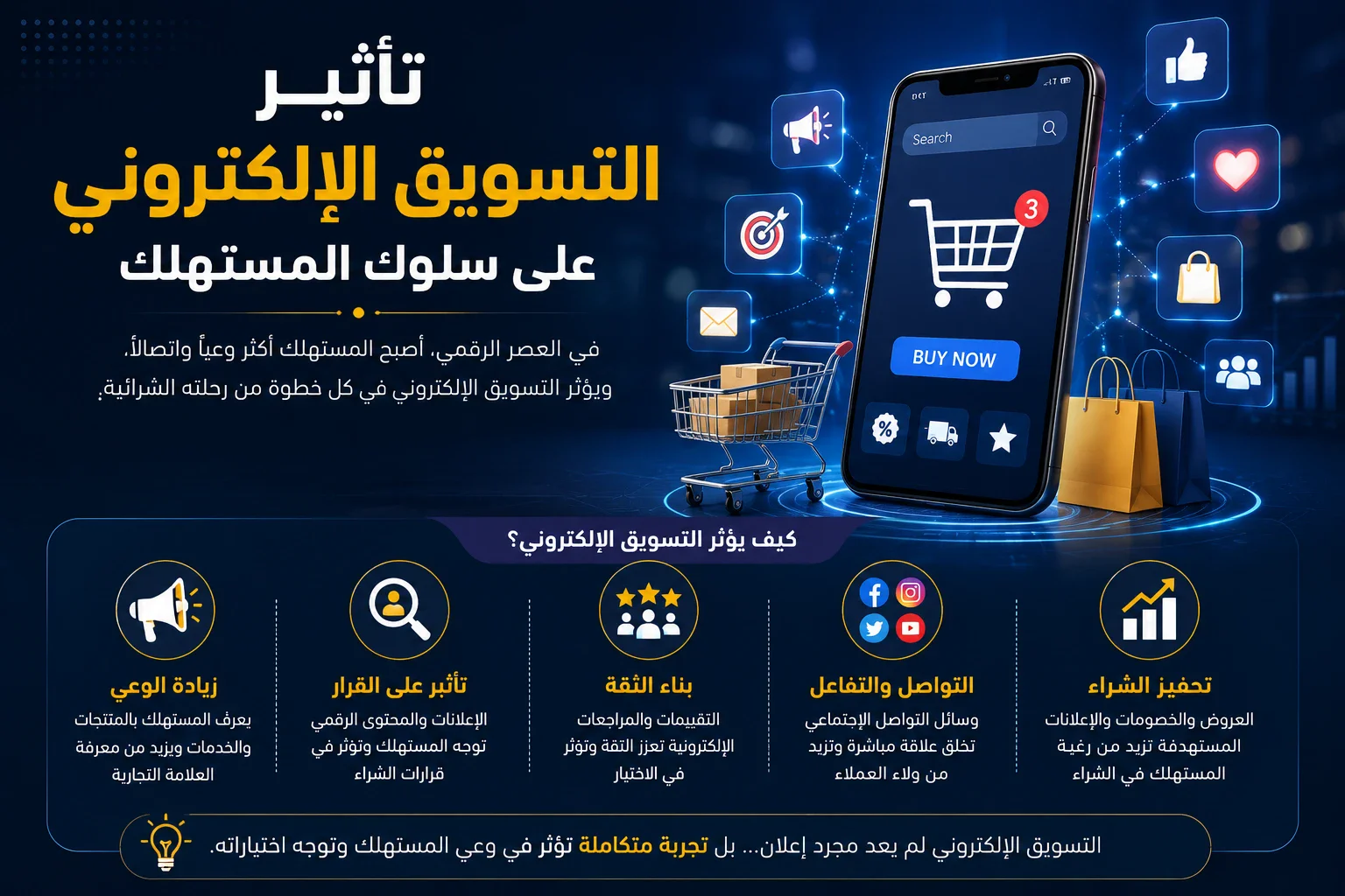 image about تأثير التسويق الإلكتروني على سلوك المستهلك