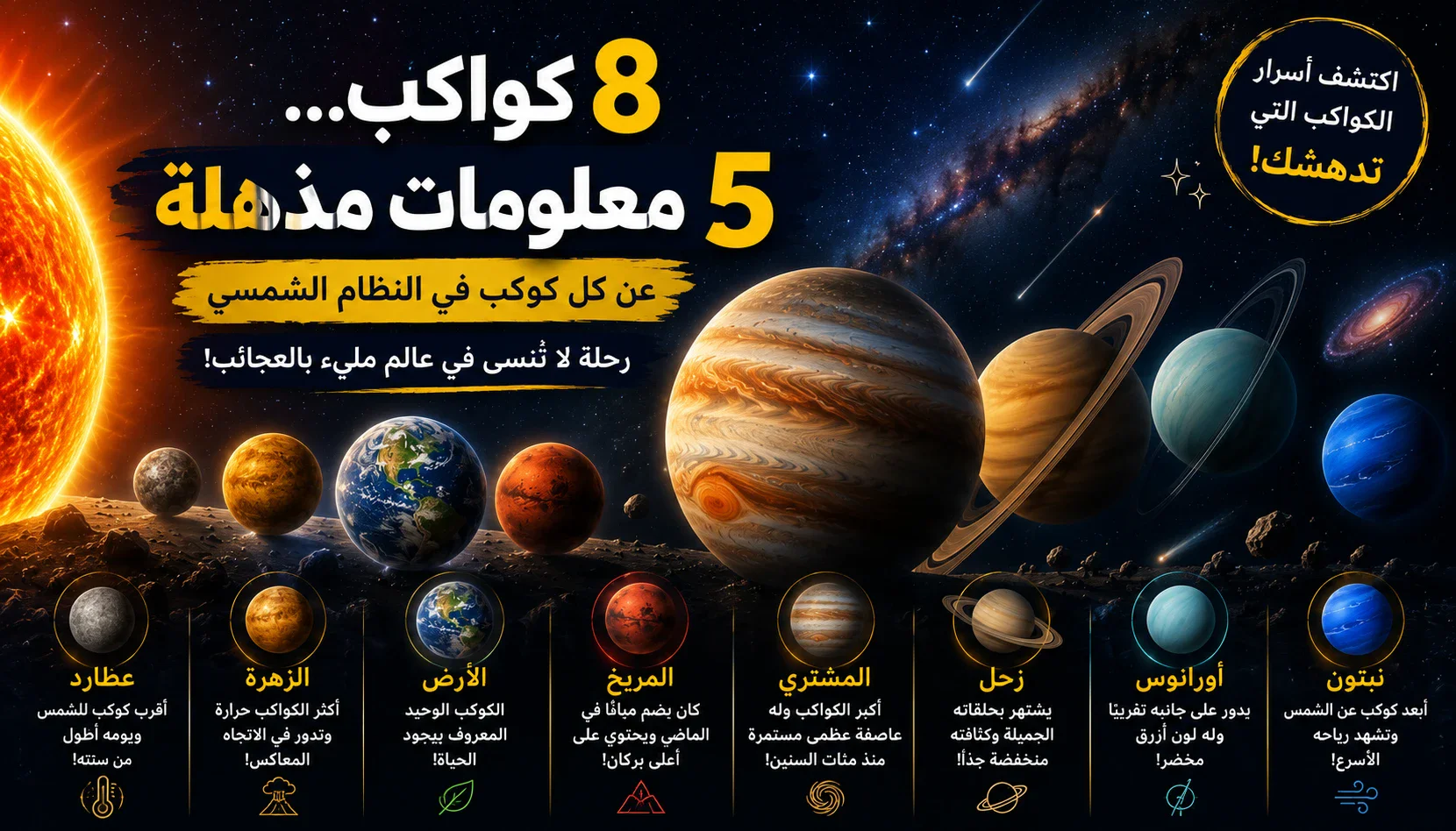 image about حقائق مدهشة عن كواكب النظام الشمسي