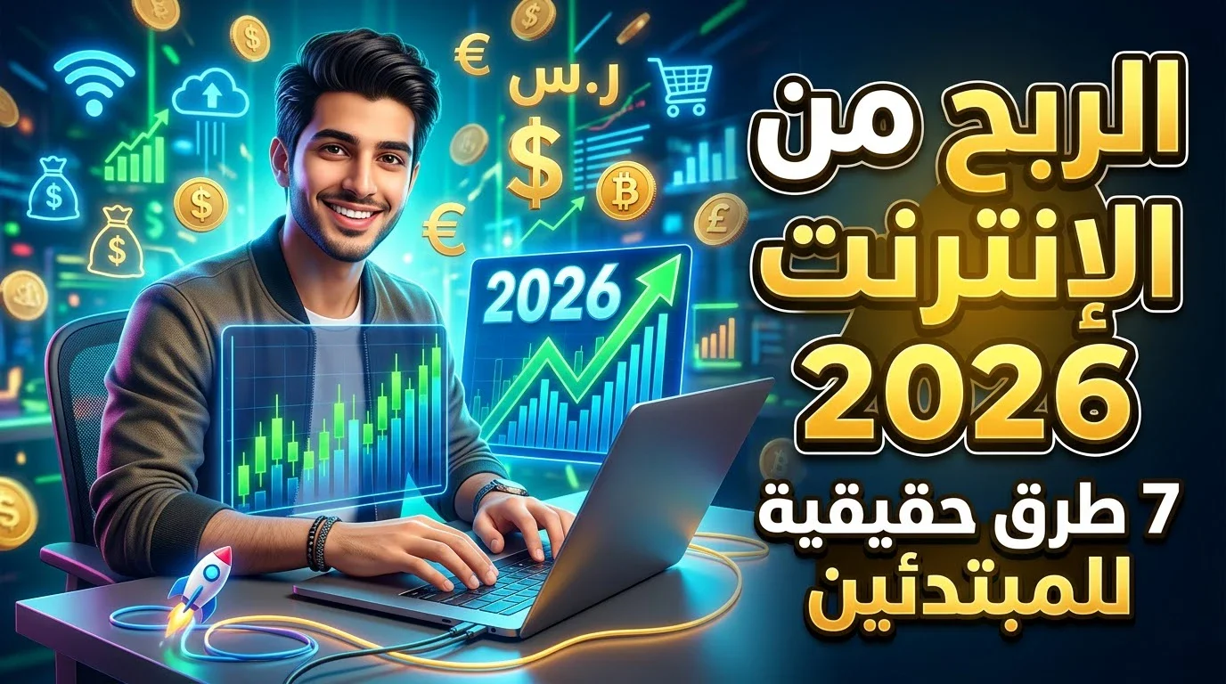 image about الربح من الإنترنت للمبتدئين في 2026: 7 طرق حقيقية لتحقيق أول دخل أونلاين | ابدأ الآن
