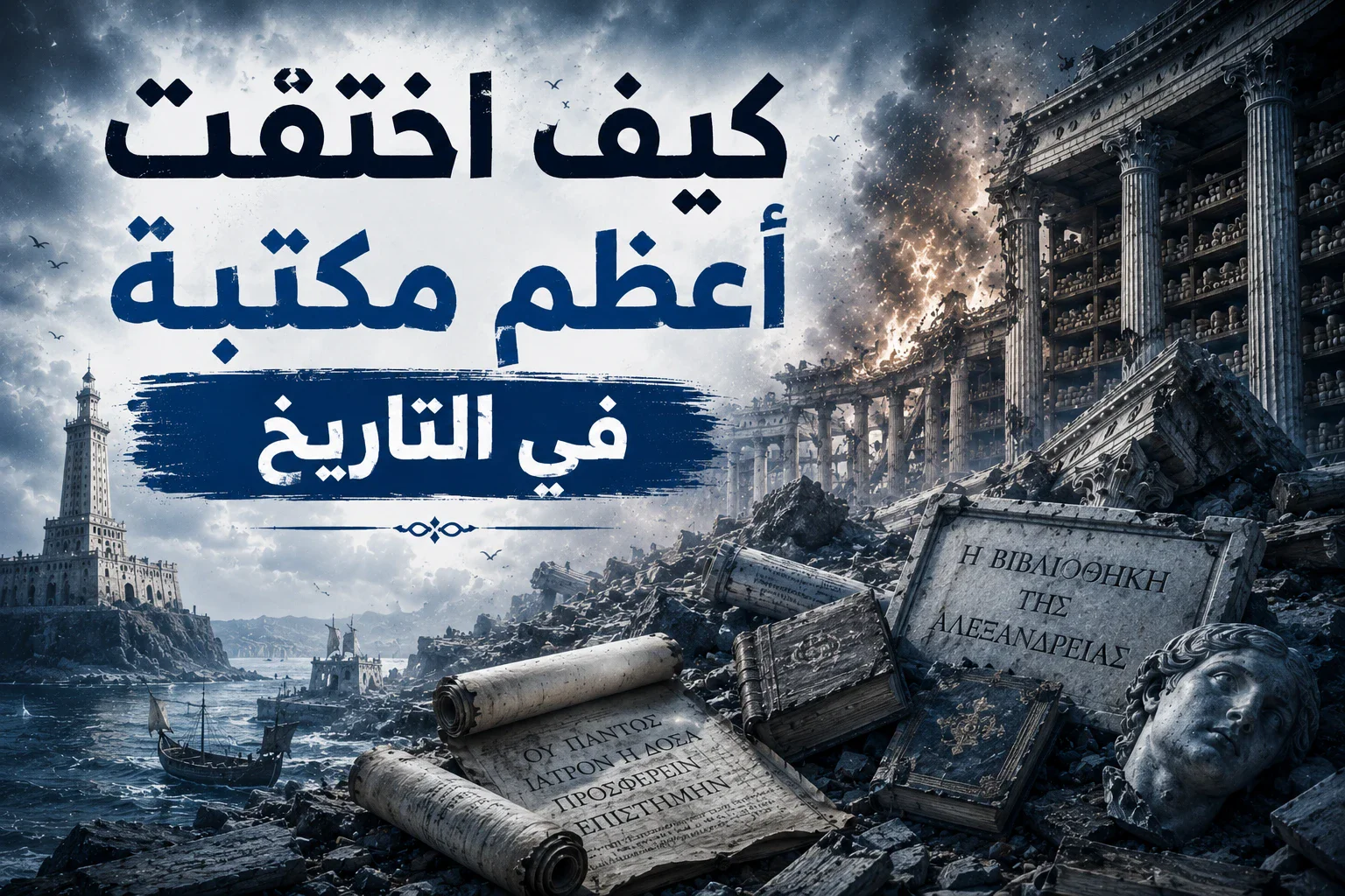 image about قصة اختفاء مكتبة الإسكندرية: هل احترقت حقاً أم تبخرت في الغموض؟