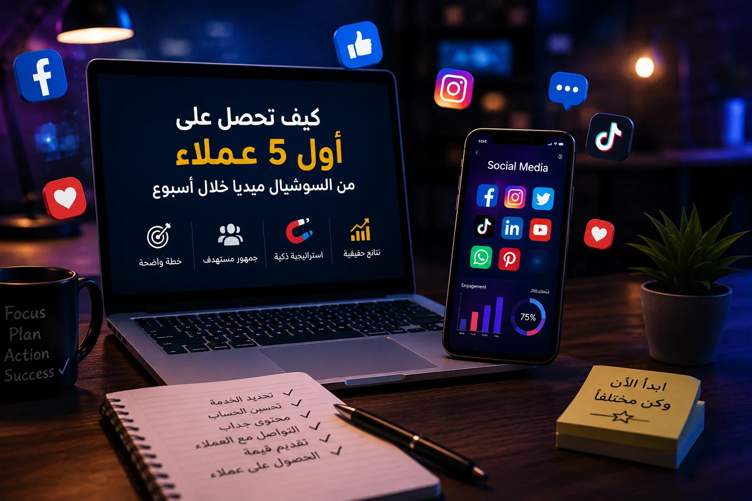 image about كيف تحصل على أول خمس عملاء من إدارة السوشيال ميديا خلال اسبوع 