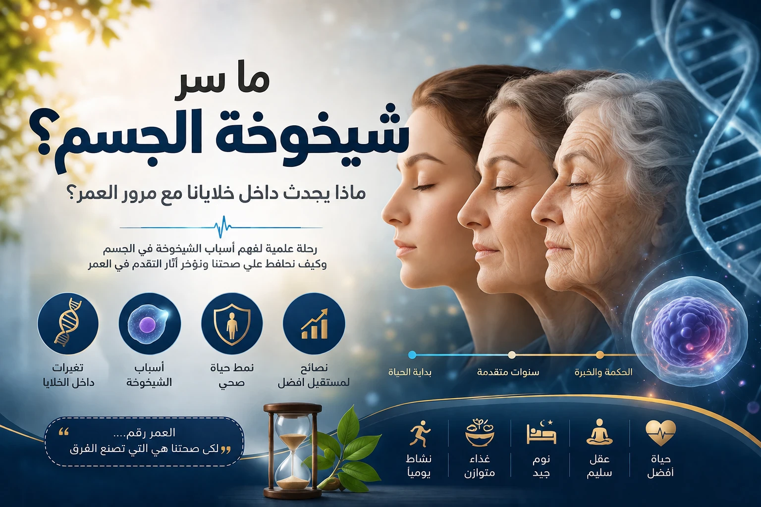 image about ما سر شيخوخة الجسم؟ ماذا يحدث داخل خلايانا مع مرور العمر؟