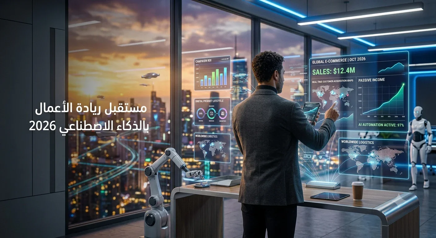 image about كيف تستخدم الذكاء الاصطناعي لبناء مشروع يحقق دخلاً في 2026 دون خبرة أو رأس مال؟