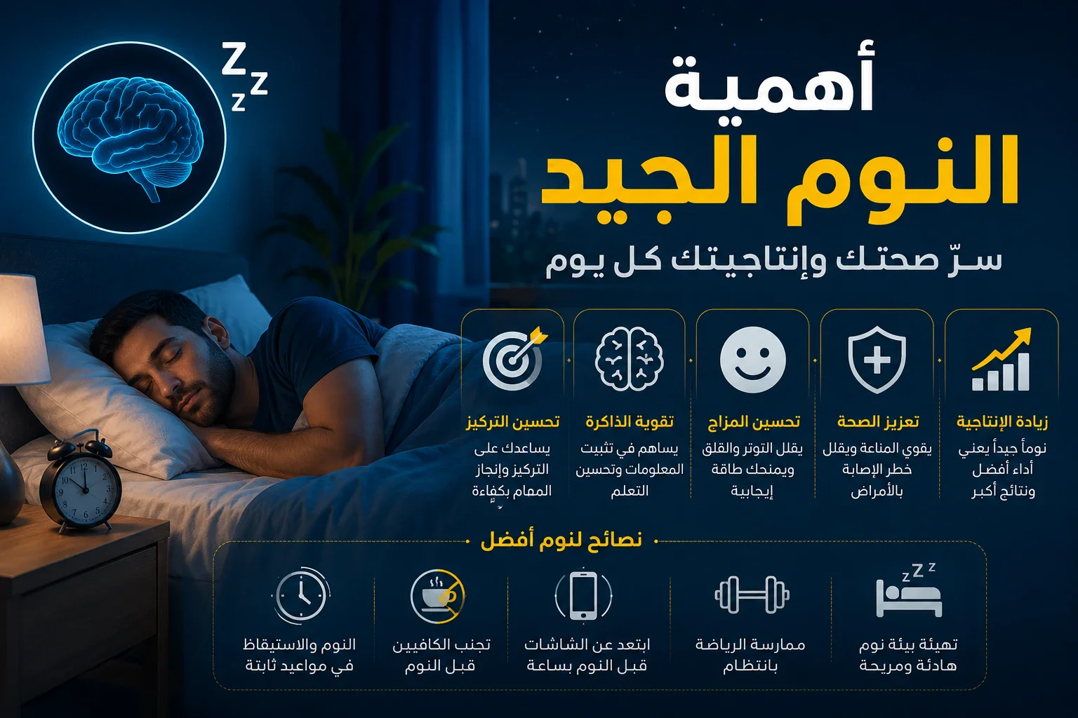 image about أهمية النوم الجيد وتأثيره على الإنتاجية