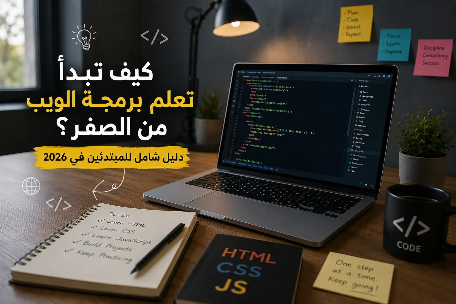 image about كيف تبدأ تعلم برمجة الويب من الصفر؟ دليل شامل للمبتدئين في 2026