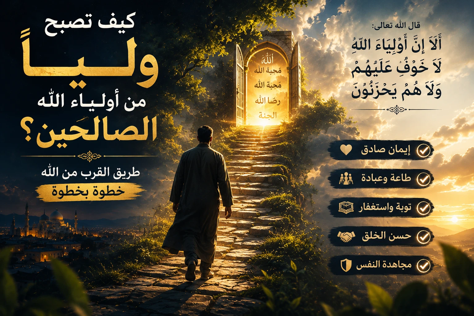 image about 🕊️ ليسوا أنبياء ولا ملائكة.. فمن هم أولياء الله وكيف تصبح واحدًا منهم؟