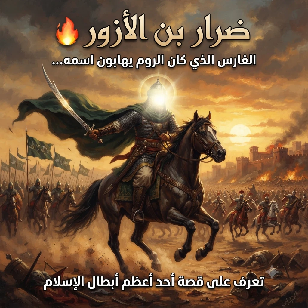 image about 🔥 ضرار بن الأزور.. الفارس الذي كان الروم يهابون اسمه.. تعرف على قصة أحد أعظم أبطال الإسلام