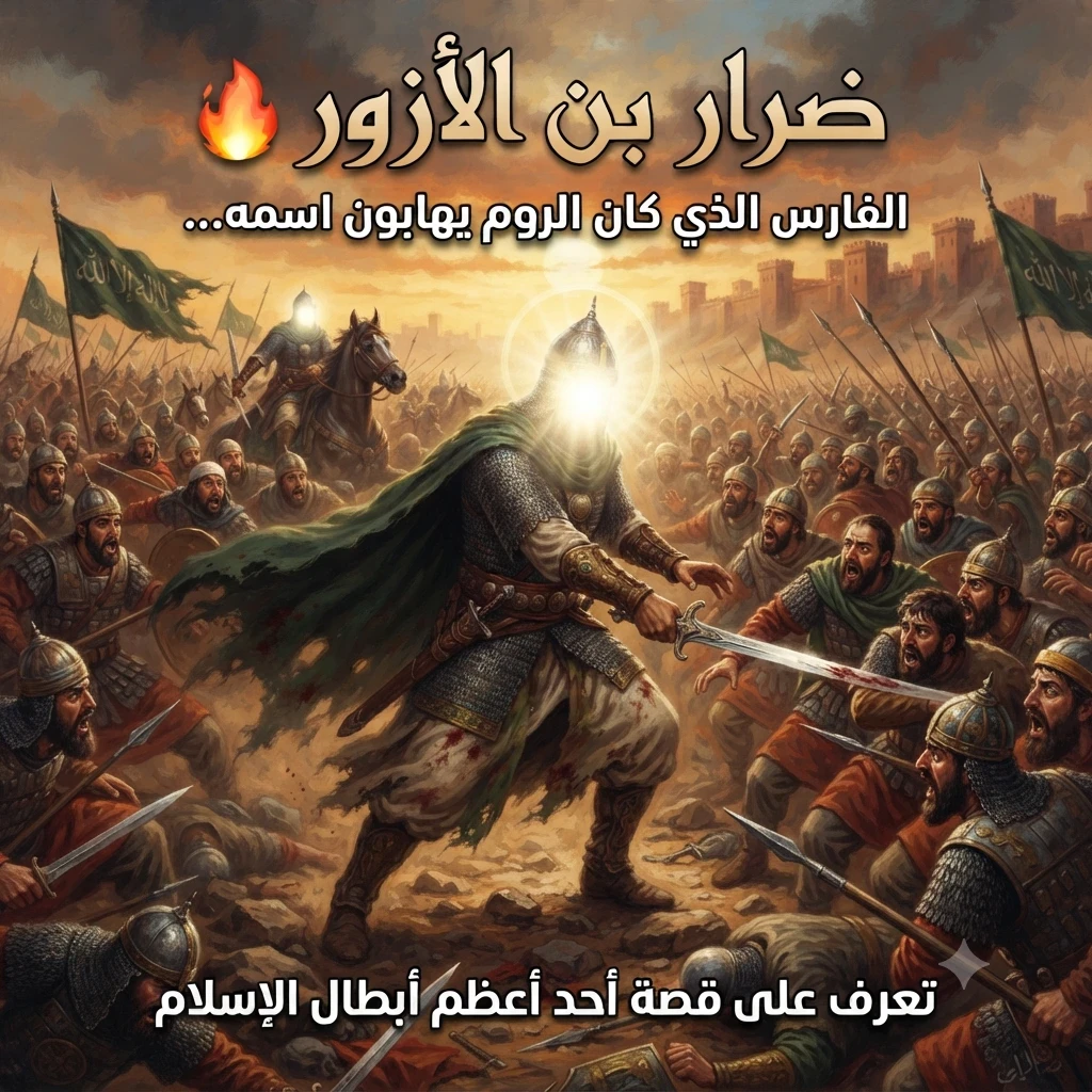 image about 🔥 ضرار بن الأزور.. الفارس الذي كان الروم يهابون اسمه.. تعرف على قصة أحد أعظم أبطال الإسلام