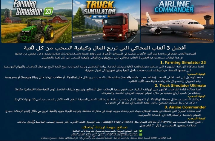image about أفضل و أسهل 3 العاب لربح المال ، مدعومه في الدول العربيه ، ربح من اللعب و فهم طريقه للسحب
