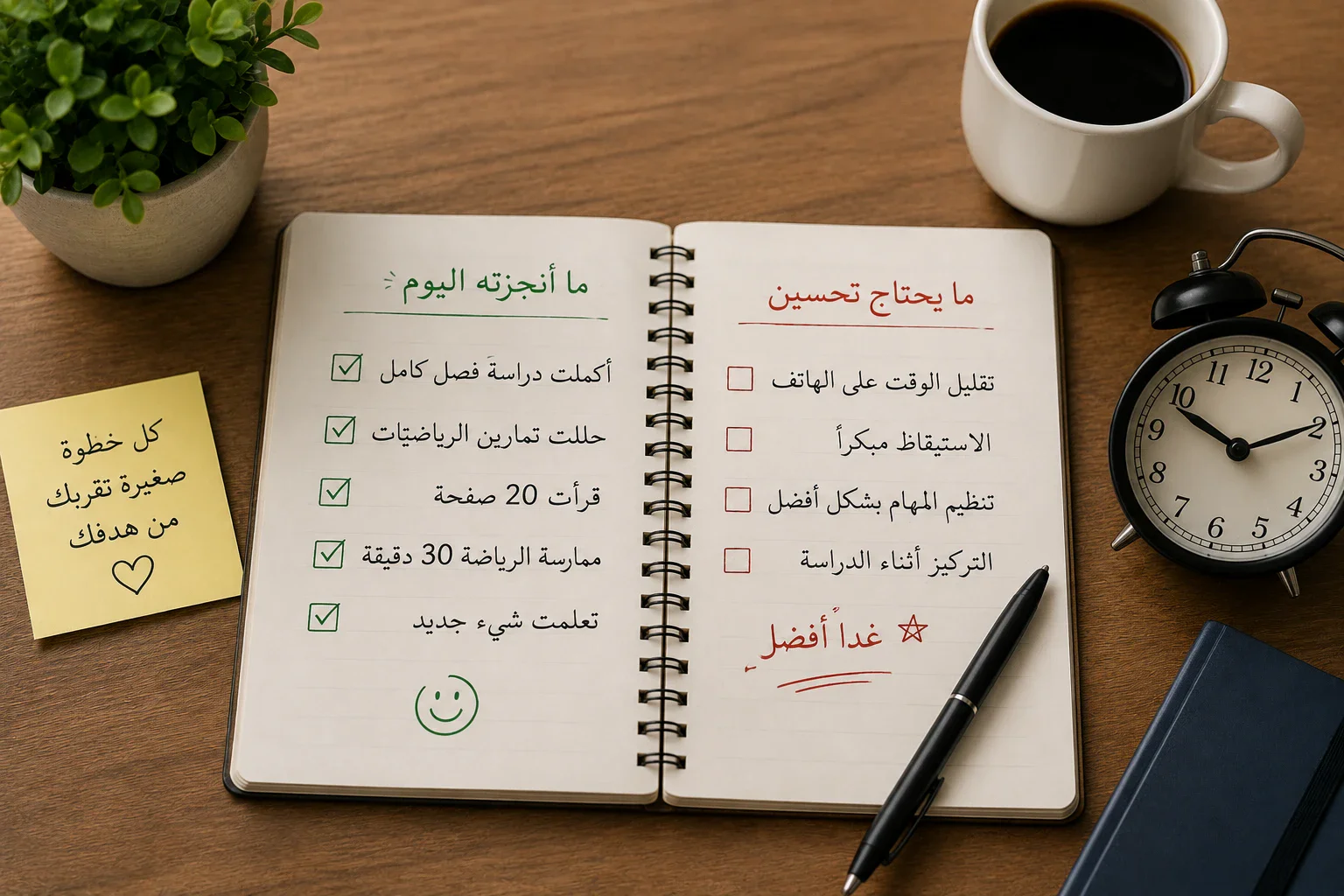 image about 5 عادات يومية تزيد الإنتاجية وتساعدك على تحقيق أهدافك