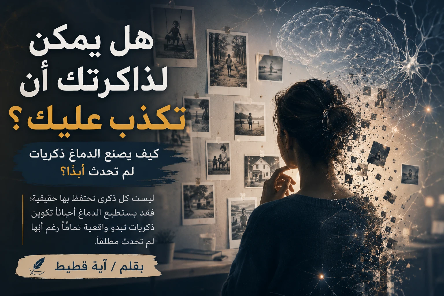 image about هل يمكن لذاكرتك أن تكذب عليك؟ كيف يصنع الدماغ ذكريات لم تحدث أبدًا ؟