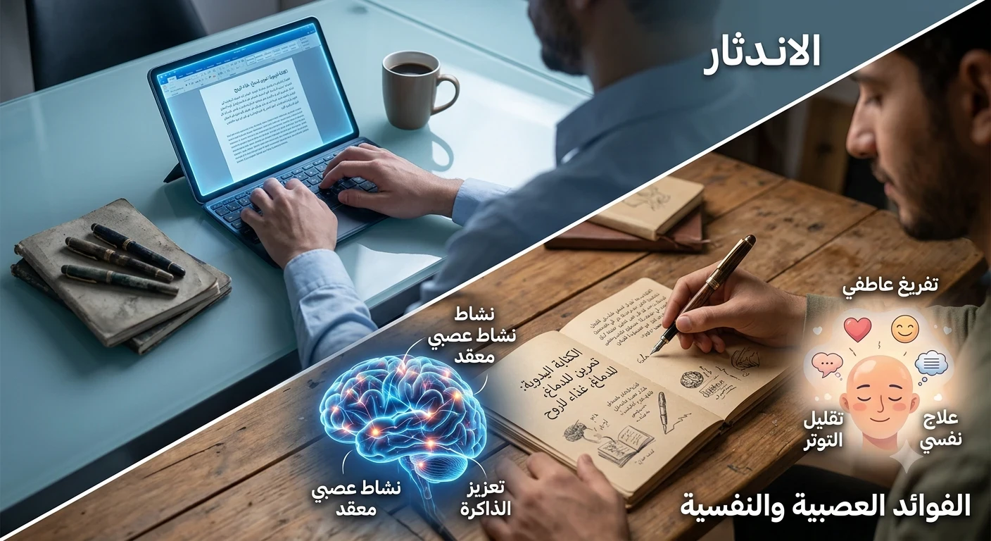 image about الكتابة اليدوية بين الاندثار وفوائدها العصبية والنفسية
