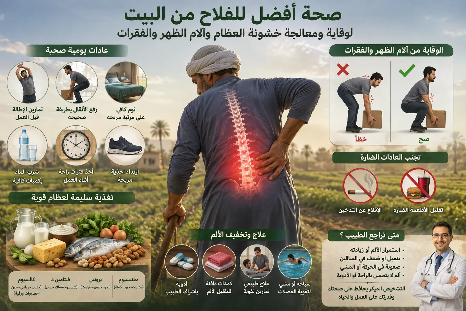 image about صحه أفضل للفلاحين والعاملين في البيت لعلاج خشونه العظام والام الظهر والفقرات
