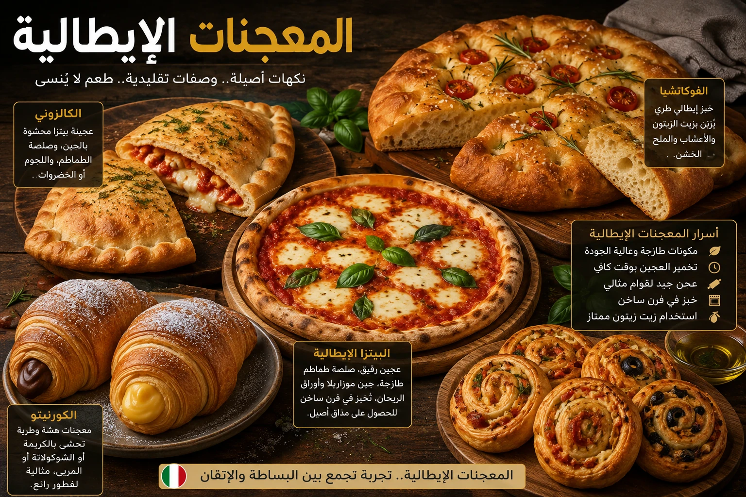 image about المعجنات الإيطالية: أشهر الأنواع وأسرار تحضيرها بطريقة احترافية