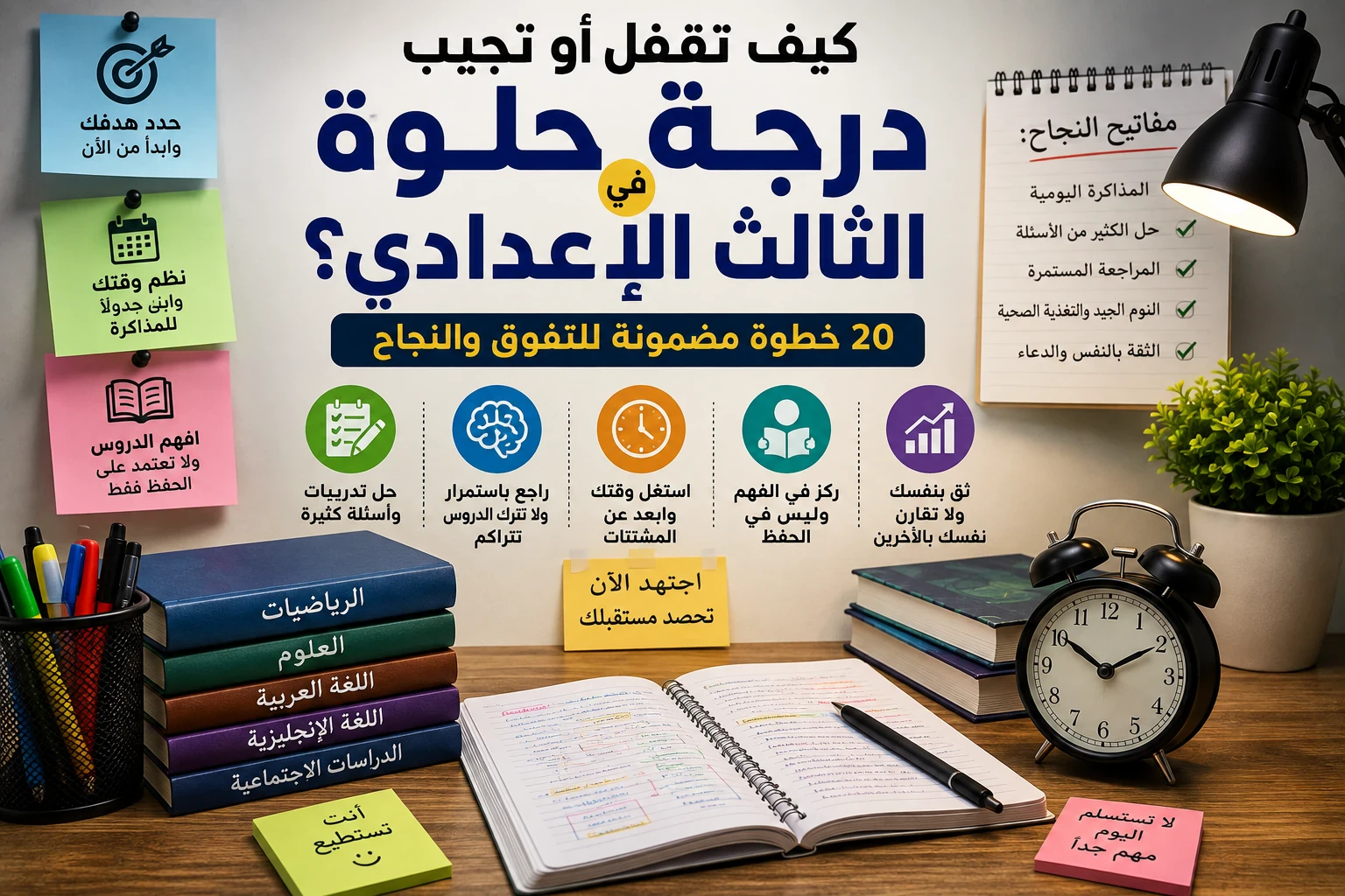 image about كيف تقفل أو تجيب درجة حلوة في الصف الثالث الإعدادي؟ 20 خطوة مضمونة للتفوق والنجاح