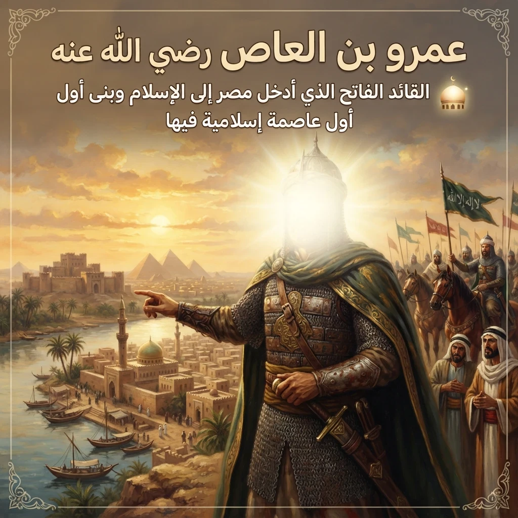 image about عمرو بن العاص رضي الله عنه.. القائد الفاتح الذي أدخل  الإسلام فى مصر  وبنى أول عاصمة إسلامية فيها