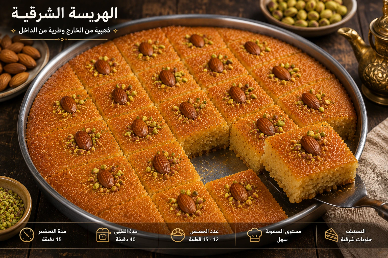 image about طريقة عمل الهريسة الاصلية في المنزل