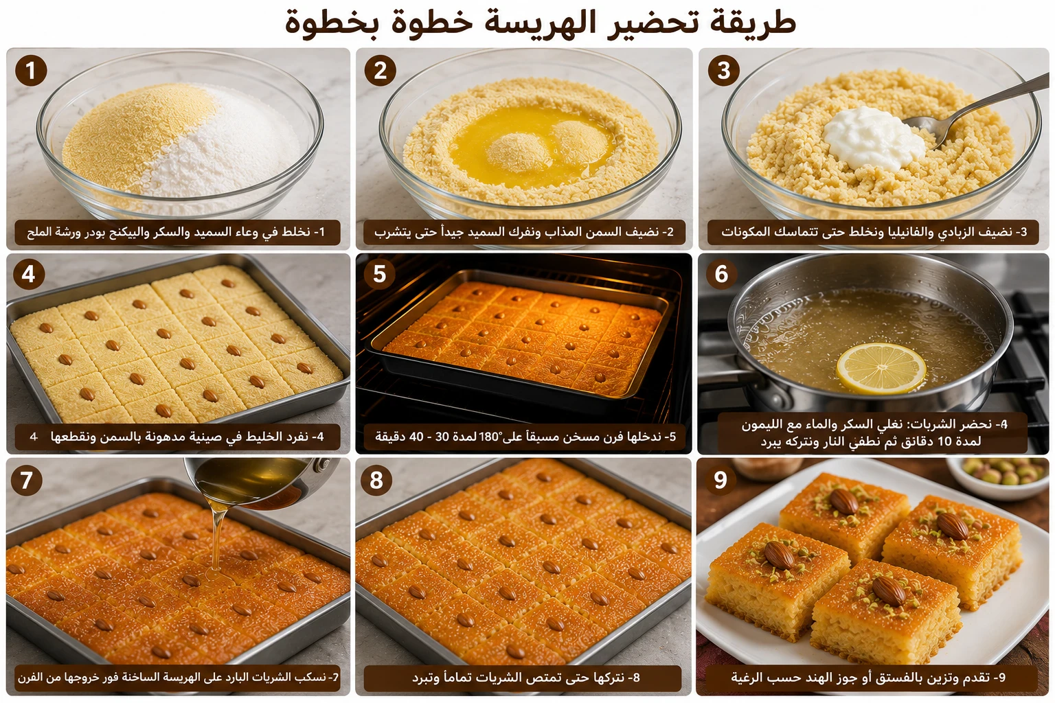 image about طريقة عمل الهريسة الاصلية في المنزل
