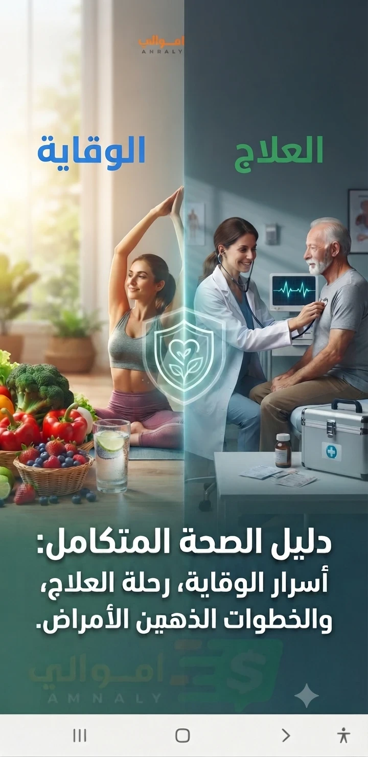 image about دليل الصحة المتكامل: أسرار الوقاية، رحلة العلاج، والخطوات الذهبية لحياة خالية من الأمراض