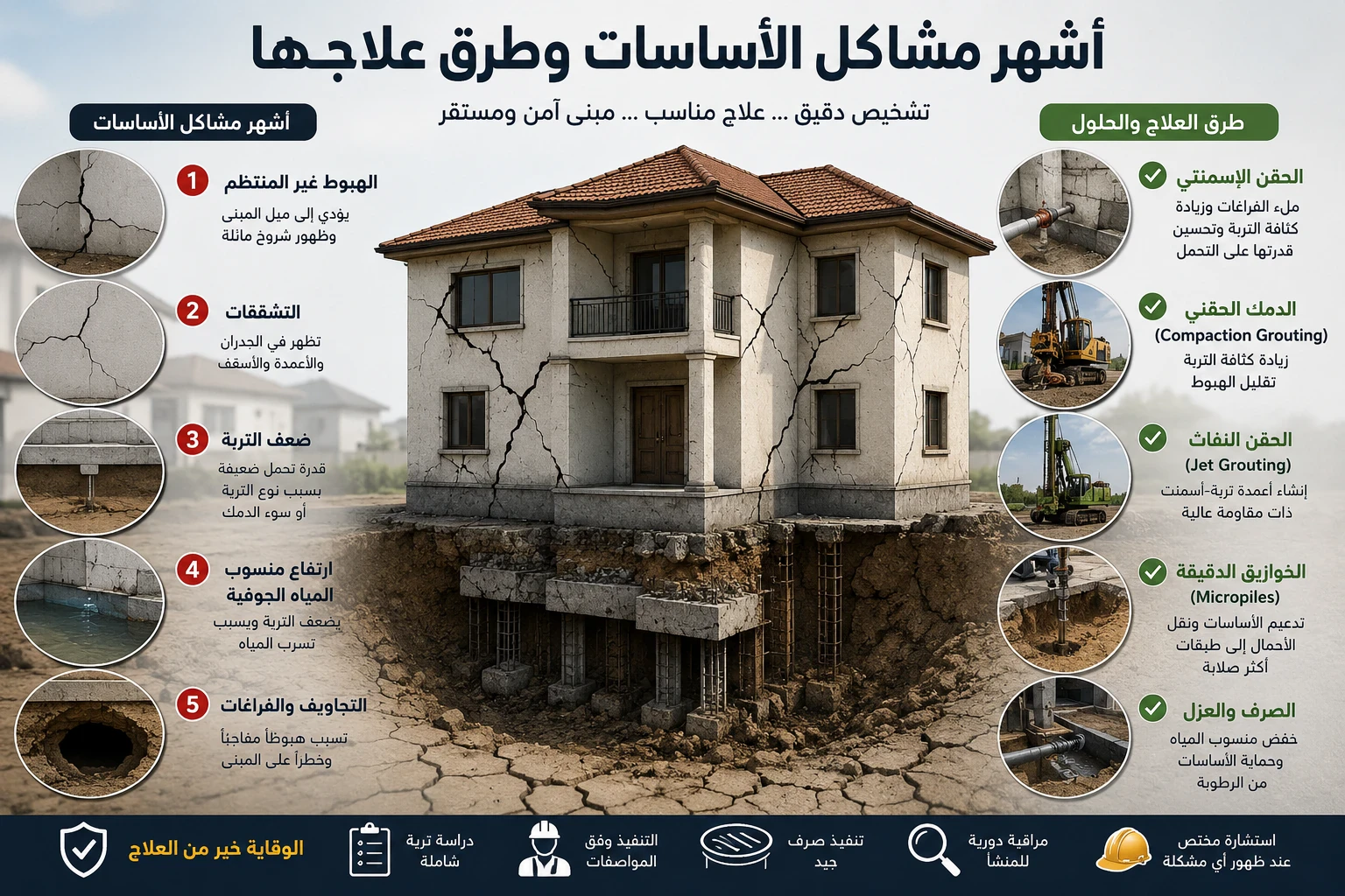 image about اشهر مشاكل الاساسات وطرق علاجها